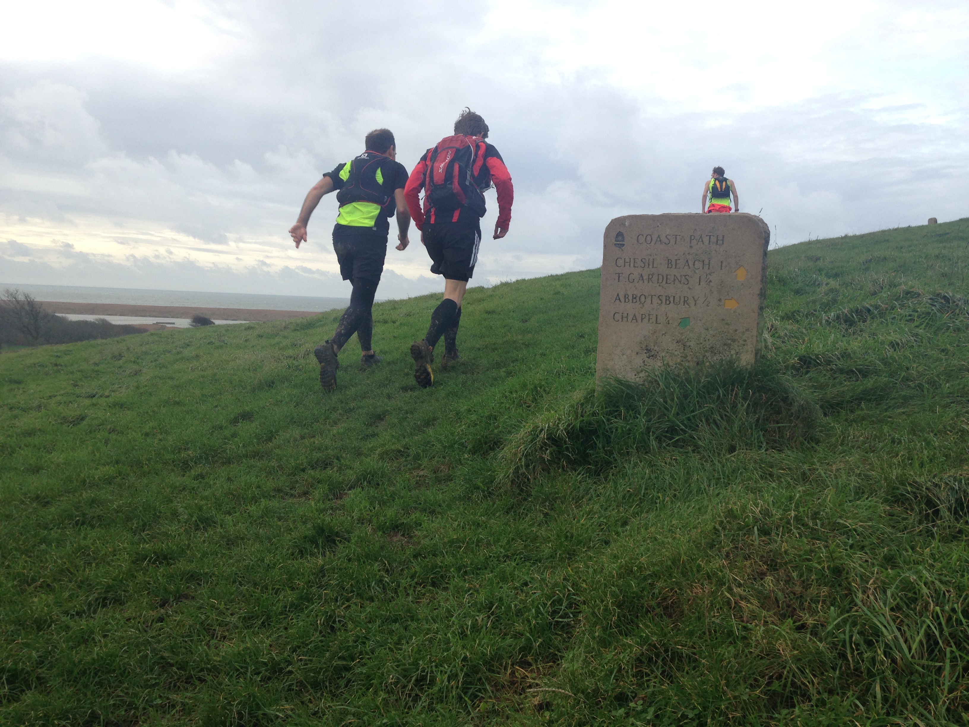 An early morning start on the Jurassic Coast 100 km run