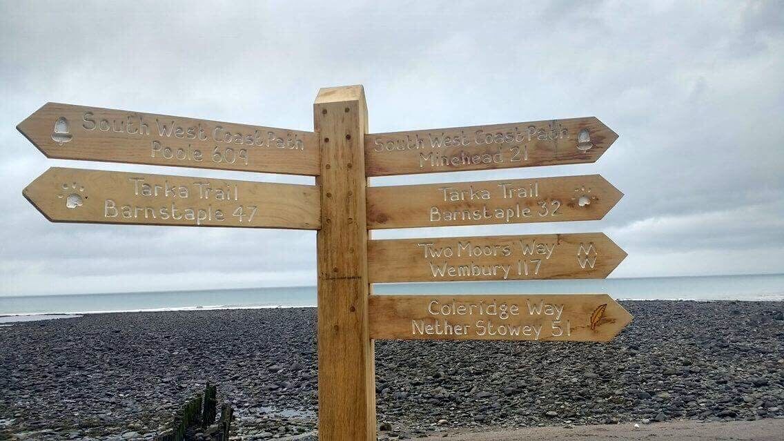 Coast to Coast sign Lynmouth